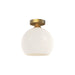 Alora Canada - One Light Flush Mount - Castilla - Aged Gold/Opal Matte Glass- Union Lighting Luminaires Decor
