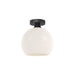 Alora Canada - One Light Flush Mount - Castilla - Matte Black/Opal Matte Glass- Union Lighting Luminaires Decor
