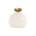 Alora Canada - One Light Flush Mount - Castilla - Aged Gold/Opal Matte Glass- Union Lighting Luminaires Decor