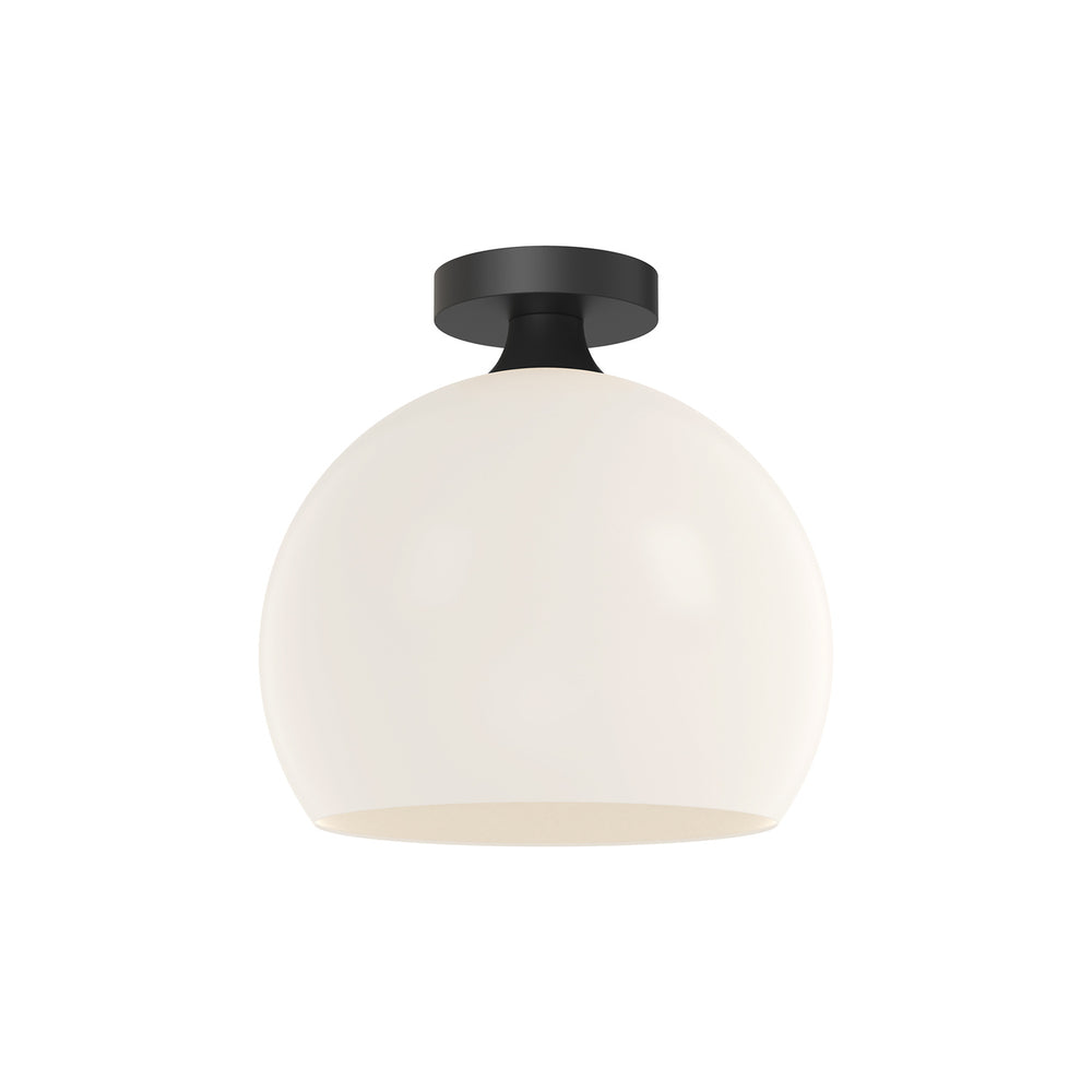 Alora Canada - One Light Flush Mount - Castilla - Matte Black/Opal Matte Glass- Union Lighting Luminaires Decor