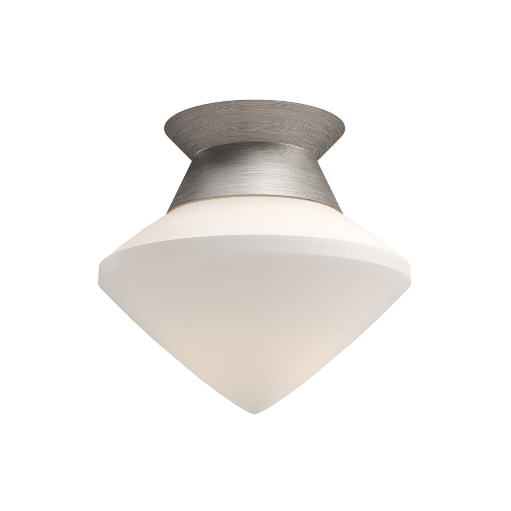 Alora Canada - One Light Flush Mount - Nora - Brushed Nickel/Opal Matte Glass- Union Lighting Luminaires Decor