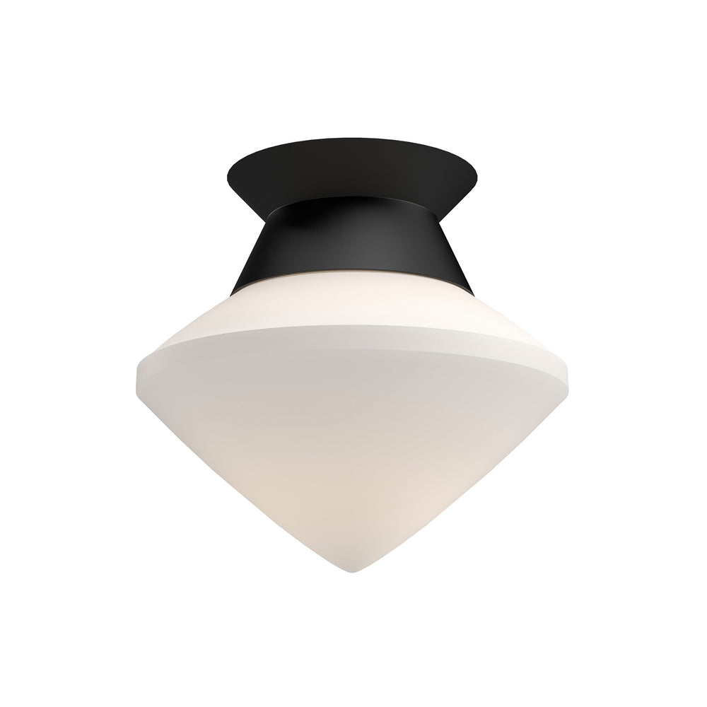 Alora Canada - One Light Flush Mount - Nora - Matte Black/Opal Matte Glass- Union Lighting Luminaires Decor