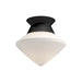 Alora Canada - One Light Flush Mount - Nora - Matte Black/Opal Matte Glass- Union Lighting Luminaires Decor