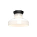 Alora Canada - One Light Flush Mount - Westlake - Glossy Opal Glass/Matte Black- Union Lighting Luminaires Decor