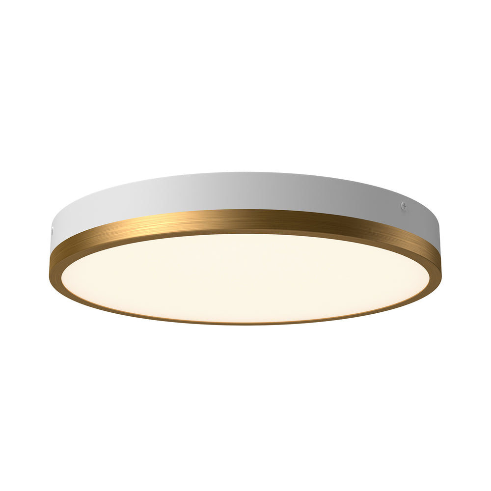 Alora Canada - LED Flush Mount - Adelaide - Aged Gold/White- Union Lighting Luminaires Decor
