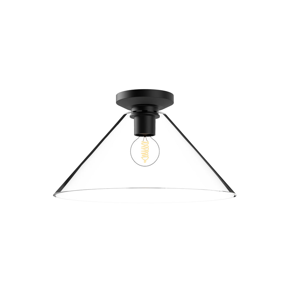 Alora Canada - One Light Flush Mount - Salem - Clear Glass/Matte Black- Union Lighting Luminaires Decor