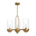 Alora Canada - Three Light Linear Pendant - Cyrus - Aged Gold/Clear Glass- Union Lighting Luminaires Decor
