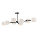 Alora Canada - Eight Light Linear Pendant - Willow - Matte Black/Opal Matte Glass- Union Lighting Luminaires Decor