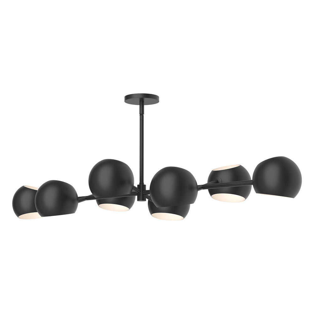 Alora Canada - Eight Light Linear Pendant - Willow - Matte Black- Union Lighting Luminaires Decor