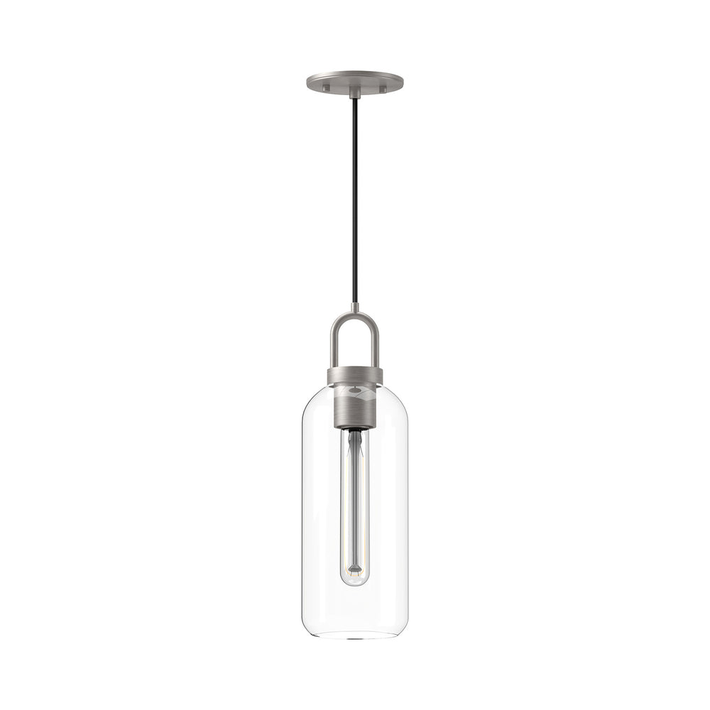 Alora Canada - One Light Pendant - Soji - Brushed Nickel/Clear Glass- Union Lighting Luminaires Decor