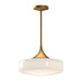 Alora Canada - One Light Pendant - Lincoln - Aged Gold/Glossy Opal Glass- Union Lighting Luminaires Decor