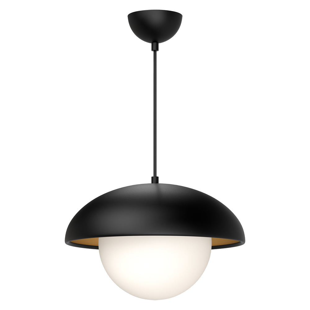 Alora Canada - One Light Pendant - Rubio - Matte Black/Opal Matte Glass- Union Lighting Luminaires Decor