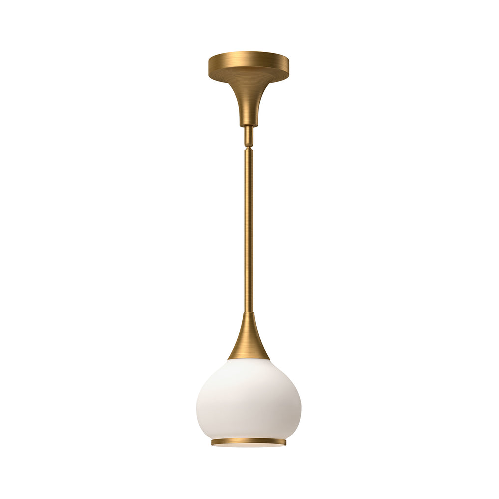 Alora Canada - One Light Pendant - Hazel - Aged Gold/Opal Matte Glass- Union Lighting Luminaires Decor