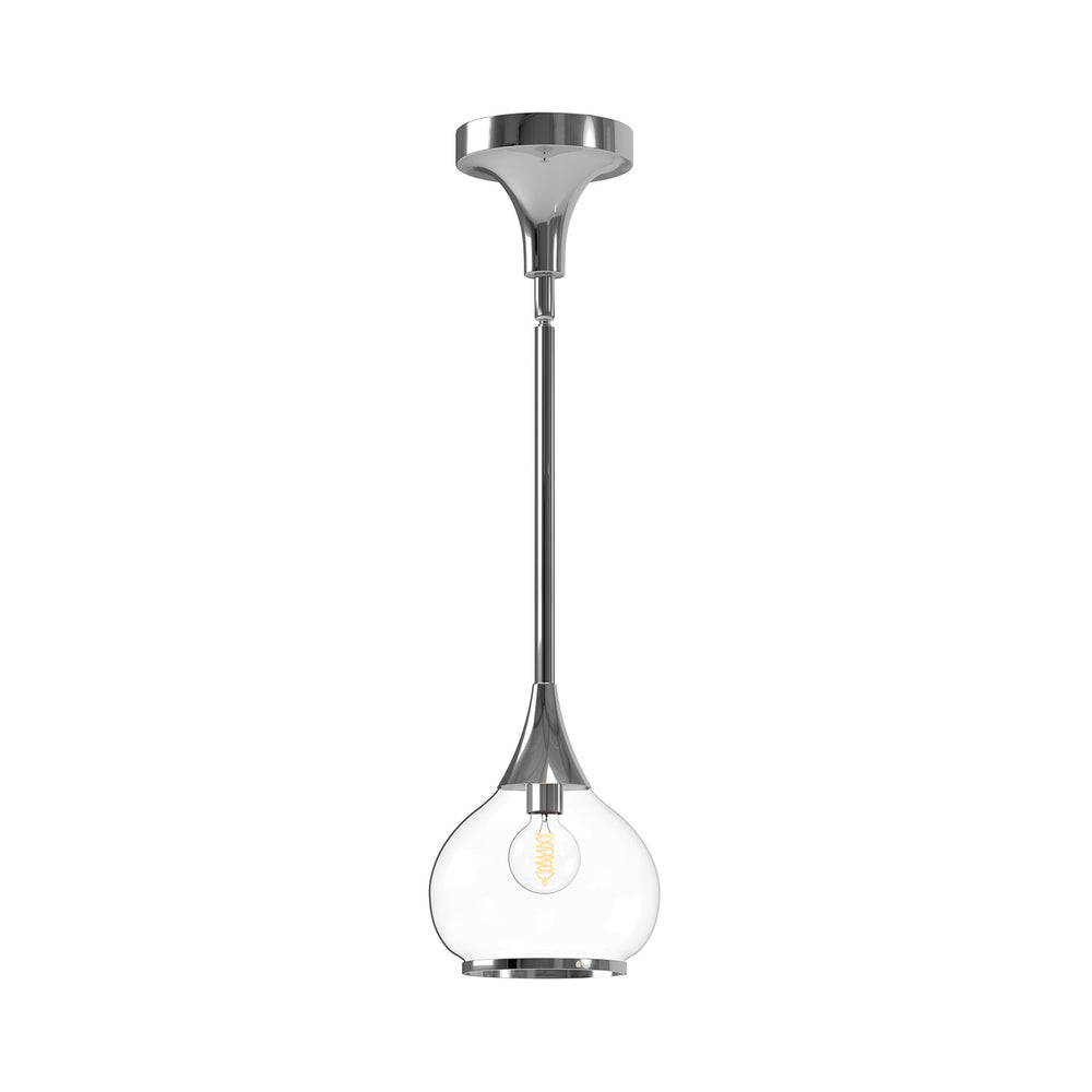 Alora Canada - One Light Pendant - Hazel - Chrome/Clear Glass- Union Lighting Luminaires Decor