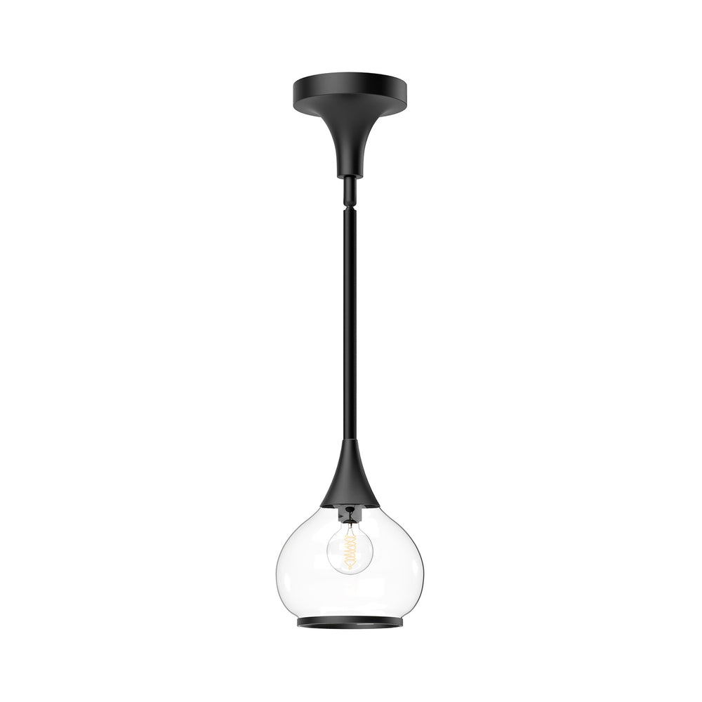 Alora Canada - One Light Pendant - Hazel - Clear Glass/Matte Black- Union Lighting Luminaires Decor
