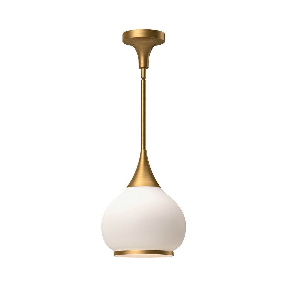 Alora Canada - One Light Pendant - Hazel - Aged Gold/Opal Matte Glass- Union Lighting Luminaires Decor