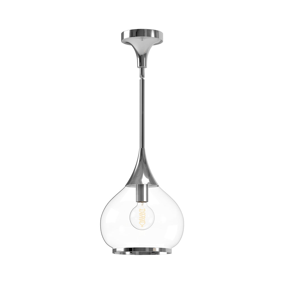 Alora Canada - One Light Pendant - Hazel - Chrome/Clear Glass- Union Lighting Luminaires Decor