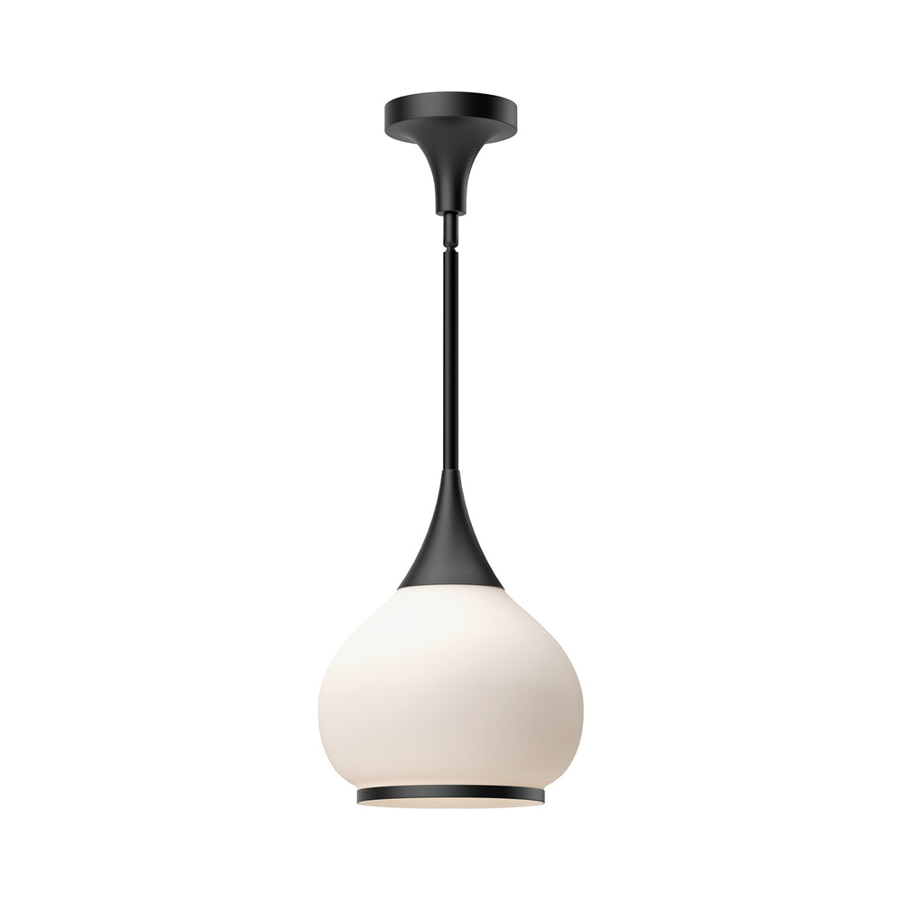 Alora Canada - One Light Pendant - Hazel - Matte Black/Opal Matte Glass- Union Lighting Luminaires Decor