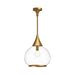 Alora Canada - One Light Pendant - Hazel - Aged Gold/Clear Glass- Union Lighting Luminaires Decor