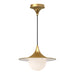 Alora Canada - One Light Pendant - Fuji - Brushed Gold/Opal Matte Glass- Union Lighting Luminaires Decor