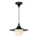 Alora Canada - One Light Pendant - Fuji - Matte Black/Opal Matte Glass- Union Lighting Luminaires Decor