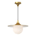 Alora Canada - One Light Pendant - Fuji - Brushed Gold/Opal Matte Glass- Union Lighting Luminaires Decor