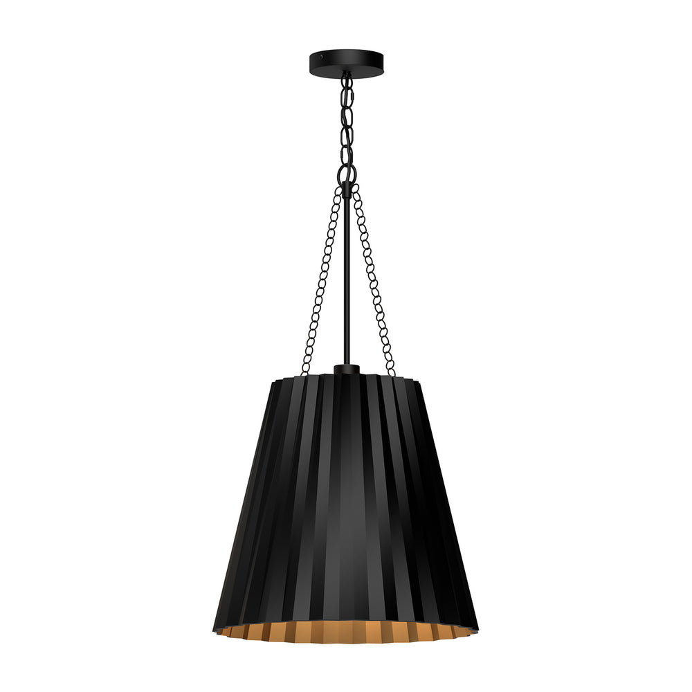 Alora Canada - One Light Pendant - Plisse - Matte Black- Union Lighting Luminaires Decor