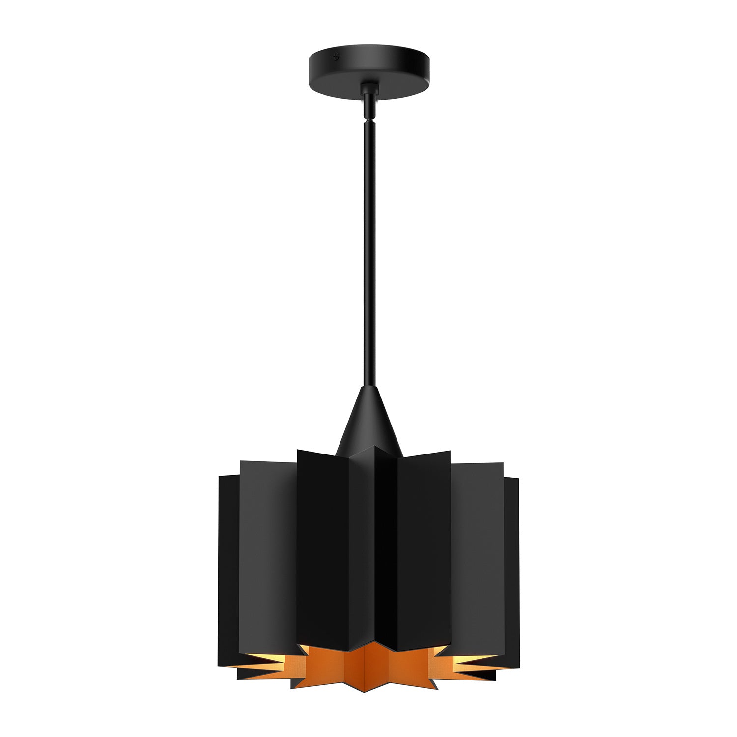 Alora Canada - One Light Pendant - Plisse - Matte Black- Union Lighting Luminaires Decor