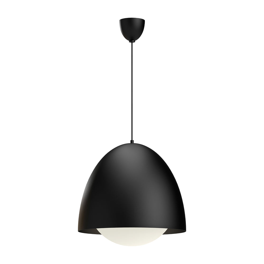 Alora Canada - One Light Pendant - Kenji - Matte Black/Opal Matte Glass- Union Lighting Luminaires Decor