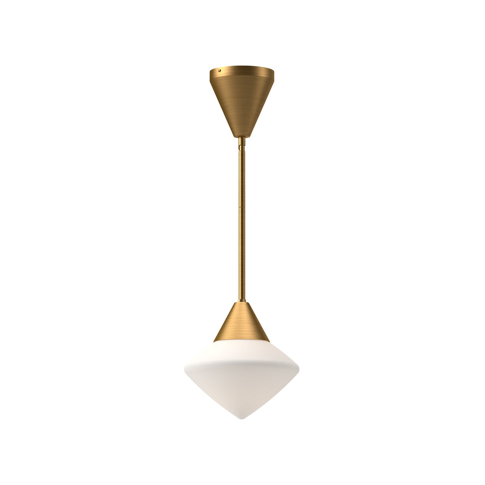 Alora Canada - One Light Pendant - Nora - Aged Gold/Opal Matte Glass- Union Lighting Luminaires Decor