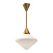 Alora Canada - One Light Pendant - Nora - Aged Gold/Opal Matte Glass- Union Lighting Luminaires Decor