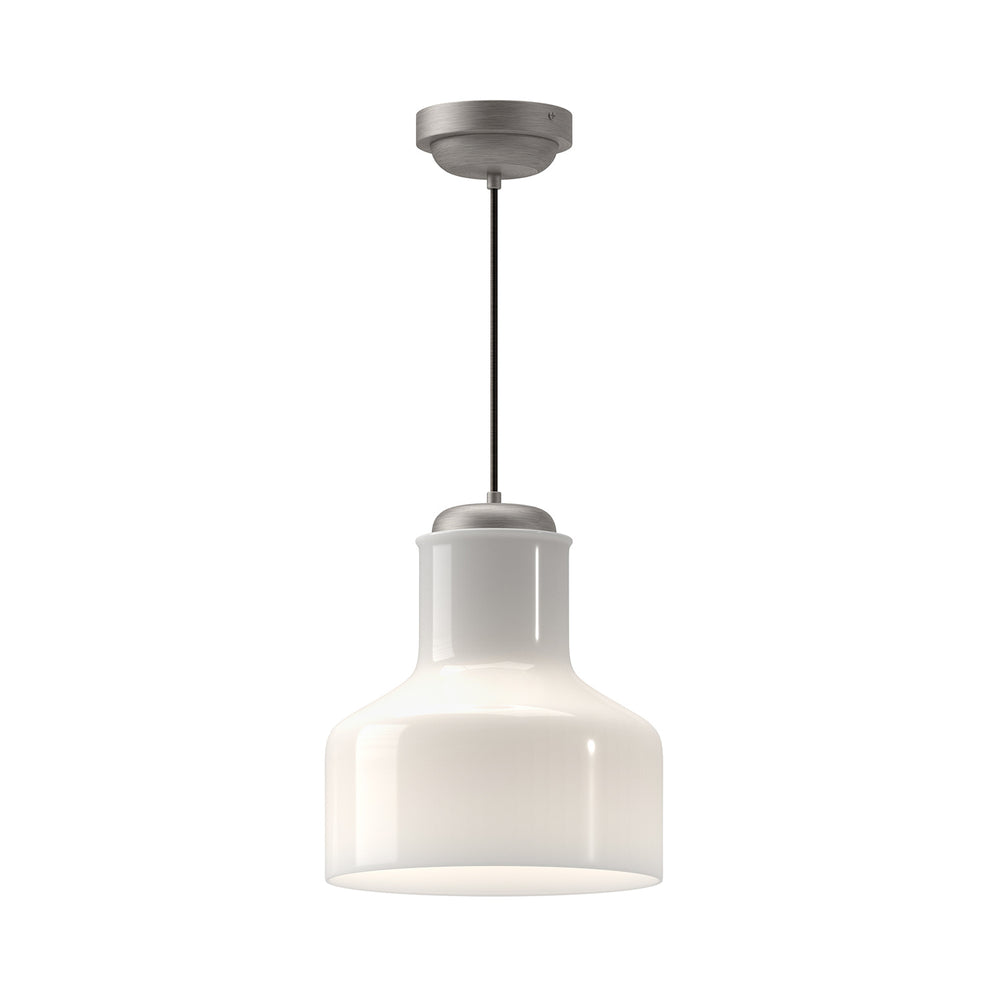 Alora Canada - One Light Pendant - Westlake - Brushed Nickel/Glossy Opal Glass- Union Lighting Luminaires Decor