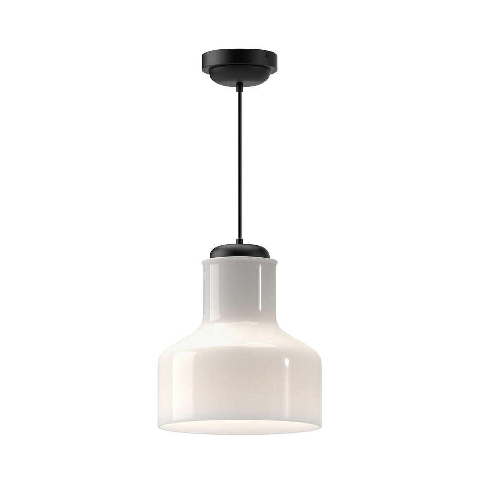 Alora Canada - One Light Pendant - Westlake - Glossy Opal Glass/Matte Black- Union Lighting Luminaires Decor