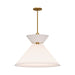 Alora Canada - One Light Pendant - Chapelle - Aged Gold/White Linen- Union Lighting Luminaires Decor