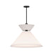 Alora Canada - One Light Pendant - Chapelle - Matte Black/White Linen- Union Lighting Luminaires Decor