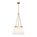 Alora Canada - One Light Pendant - Speakeasy - Aged Gold/White Linen- Union Lighting Luminaires Decor