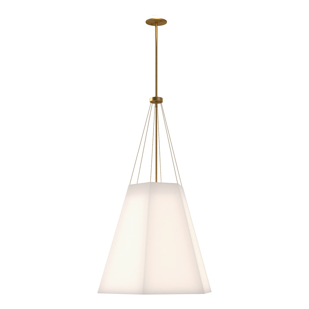 Alora Canada - Three Light Pendant - Manila - Aged Gold/White Linen- Union Lighting Luminaires Decor