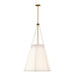Alora Canada - Three Light Pendant - Manila - Aged Gold/White Linen- Union Lighting Luminaires Decor