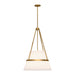 Alora Canada - One Light Pendant - Oliver - Aged Gold/White Linen- Union Lighting Luminaires Decor