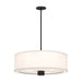 Alora Canada - Three Light Pendant - Theo - Matte Black/White Linen- Union Lighting Luminaires Decor