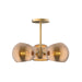 Alora Canada - Three Light Pendant - Willow - Brushed Gold/Copper Glass- Union Lighting Luminaires Decor