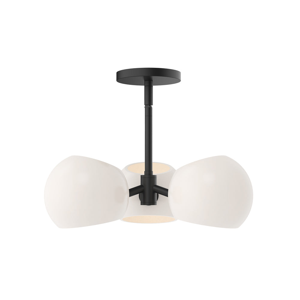Alora Canada - Three Light Pendant - Willow - Matte Black/Opal Matte Glass- Union Lighting Luminaires Decor