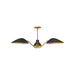 Alora Canada - Three Light Pendant - Oscar - Aged Gold/Matte Black- Union Lighting Luminaires Decor