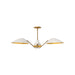 Alora Canada - Three Light Pendant - Oscar - Aged Gold/White- Union Lighting Luminaires Decor