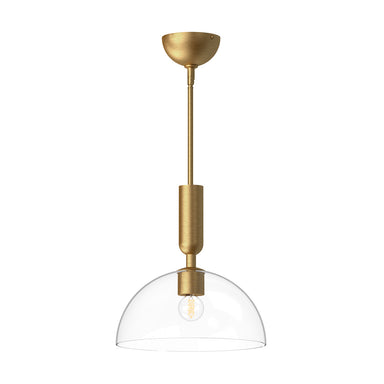 Alora Canada - One Light Pendant - Jude - Brushed Gold/Clear Glass- Union Lighting Luminaires Decor