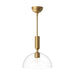 Alora Canada - One Light Pendant - Jude - Brushed Gold/Clear Glass- Union Lighting Luminaires Decor