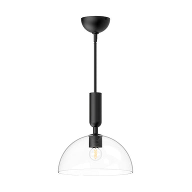 Alora Canada - One Light Pendant - Jude - Clear Glass/Matte Black- Union Lighting Luminaires Decor