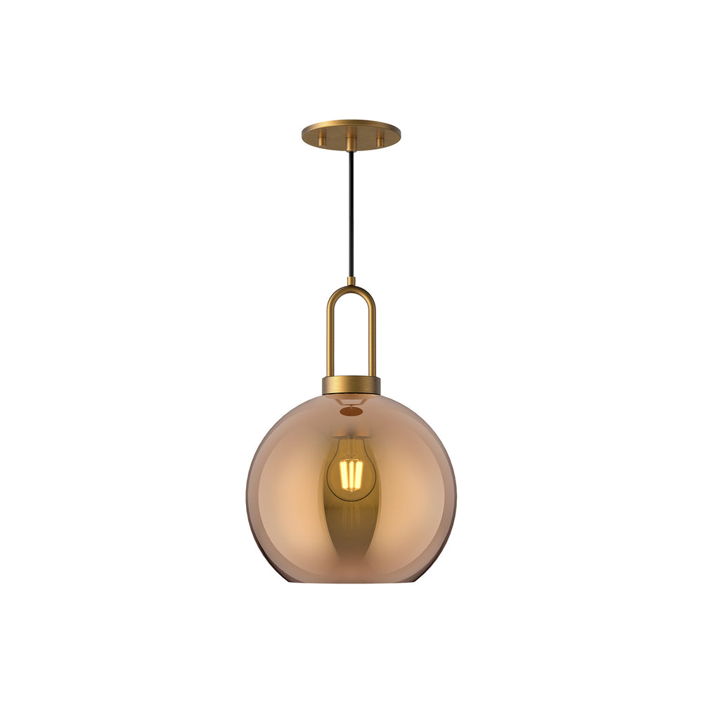 Alora Canada - One Light Pendant - Soji - Aged Gold/Copper Glass- Union Lighting Luminaires Decor
