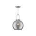 Alora Canada - One Light Pendant - Soji - Brushed Nickel/Smoked Solid Glass- Union Lighting Luminaires Decor