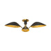 Alora Canada - Three Light Semi-Flush Mount - Oscar - Aged Gold/Matte Black- Union Lighting Luminaires Decor